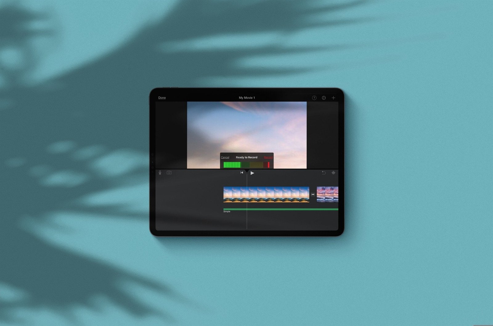Start Recording Voiceover iMovie iPad