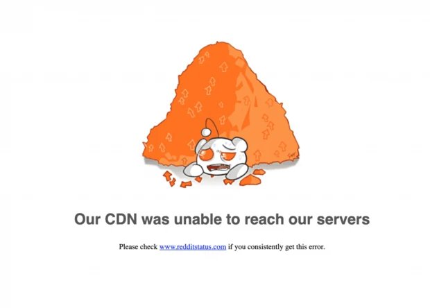 Reddit down error